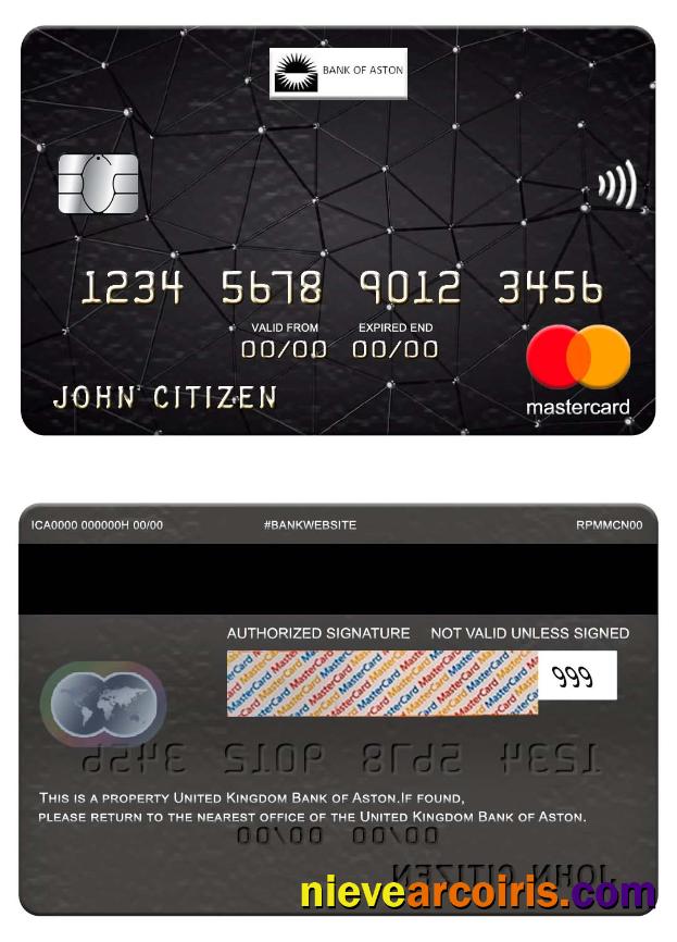 United Kingdom Bank of Aston mastercard